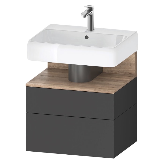 Duravit Qatego Waschtischunterschrank 59 x 59 cm, 2 Auszüge, mit LED Beleuchtung