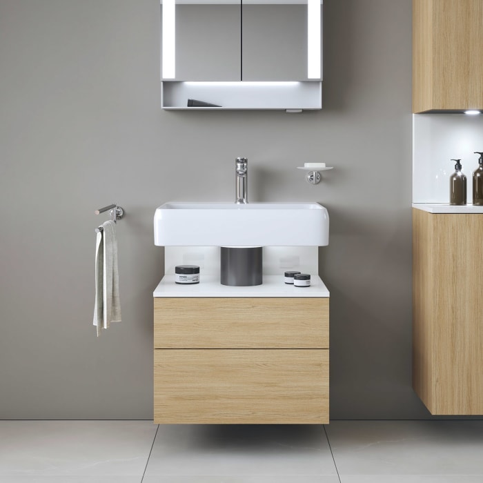 Duravit Qatego Waschtischunterschrank 59 x 59 cm, 2 Auszüge, mit LED Beleuchtung
