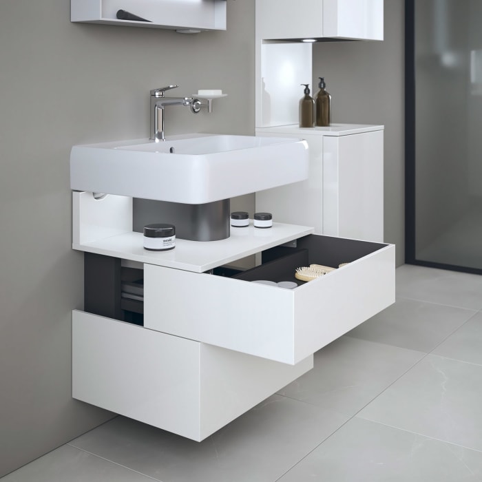 Duravit Qatego Waschtischunterschrank 59 x 59 cm, 2 Auszüge, mit LED Beleuchtung