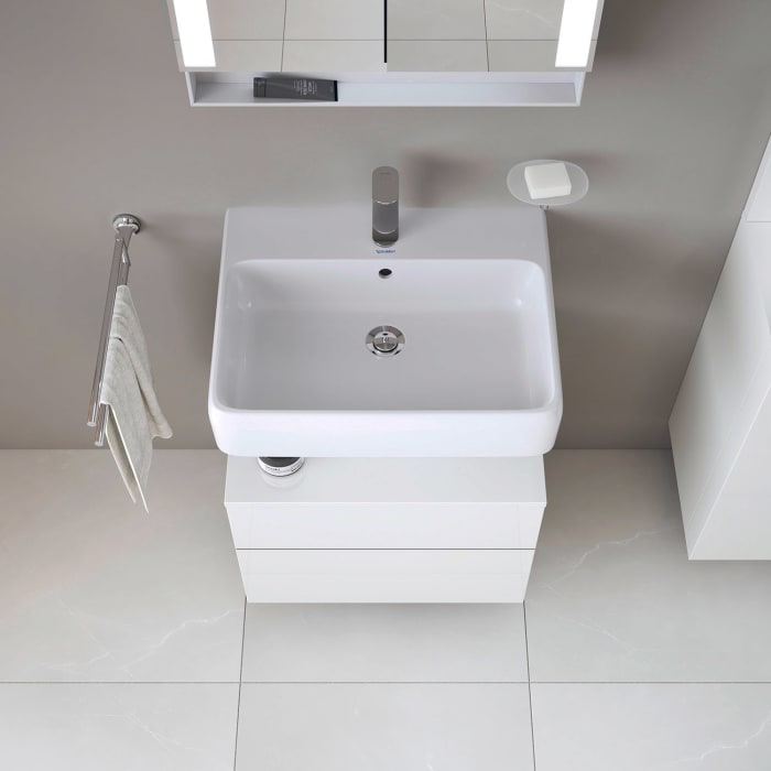 Duravit Qatego Waschtischunterschrank 59 x 59 cm, 2 Auszüge, mit LED Beleuchtung