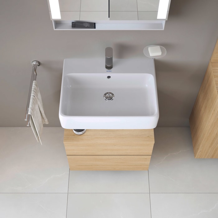 Duravit Qatego Waschtischunterschrank 59 x 59 cm, 2 Auszüge, mit LED Beleuchtung