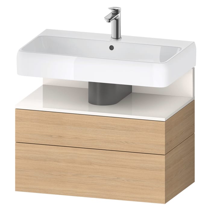Duravit Qatego Waschtischunterschrank 79 x 59 cm, 2 Auszüge, mit LED Beleuchtung