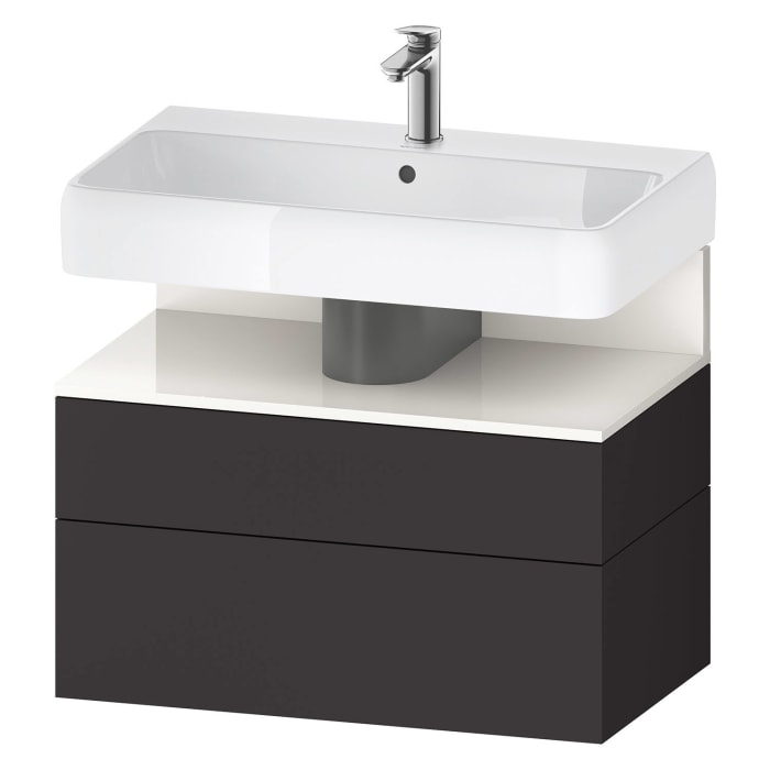 Duravit Qatego Waschtischunterschrank 79 x 59 cm, 2 Auszüge, mit LED Beleuchtung