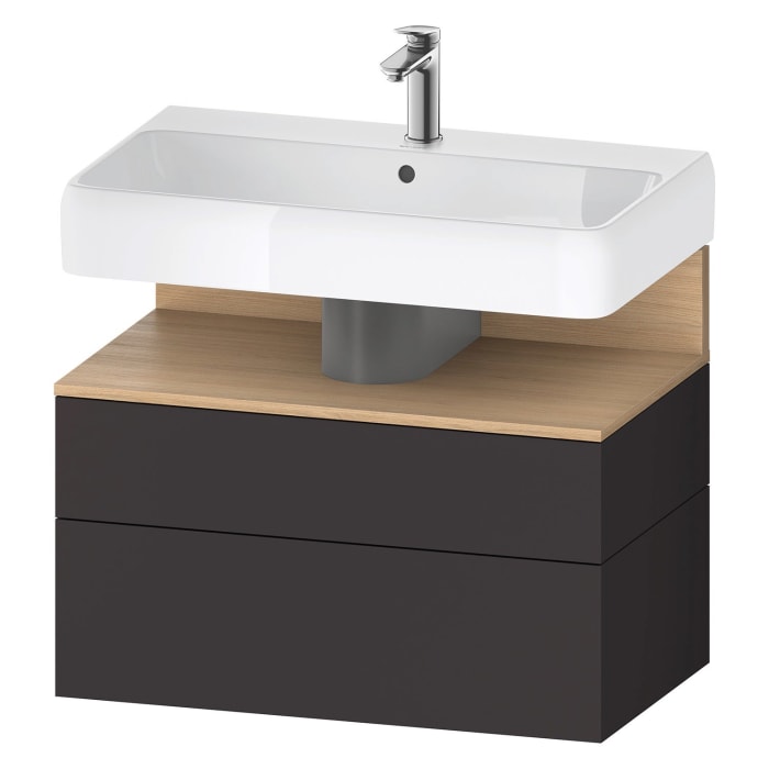 Duravit Qatego Waschtischunterschrank 79 x 59 cm, 2 Auszüge, mit LED Beleuchtung