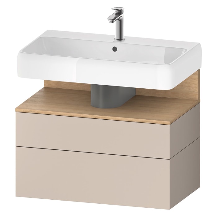 Duravit Qatego Waschtischunterschrank 79 x 59 cm, 2 Auszüge, mit LED Beleuchtung