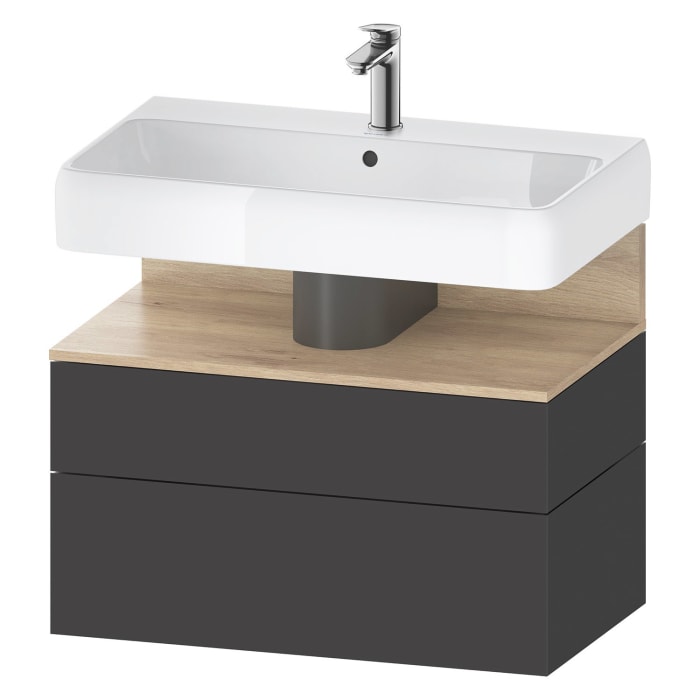Duravit Qatego Waschtischunterschrank 79 x 59 cm, 2 Auszüge, mit LED Beleuchtung