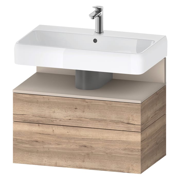 Duravit Qatego Waschtischunterschrank 79 x 59 cm, 2 Auszüge, mit LED Beleuchtung