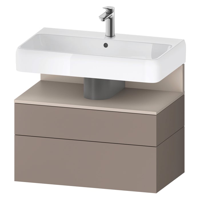 Duravit Qatego Waschtischunterschrank 79 x 59 cm, 2 Auszüge, mit LED Beleuchtung