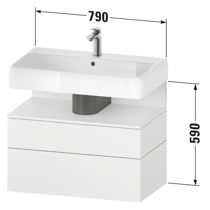 Duravit Qatego Waschtischunterschrank 79 x 59 cm, 2 Auszüge