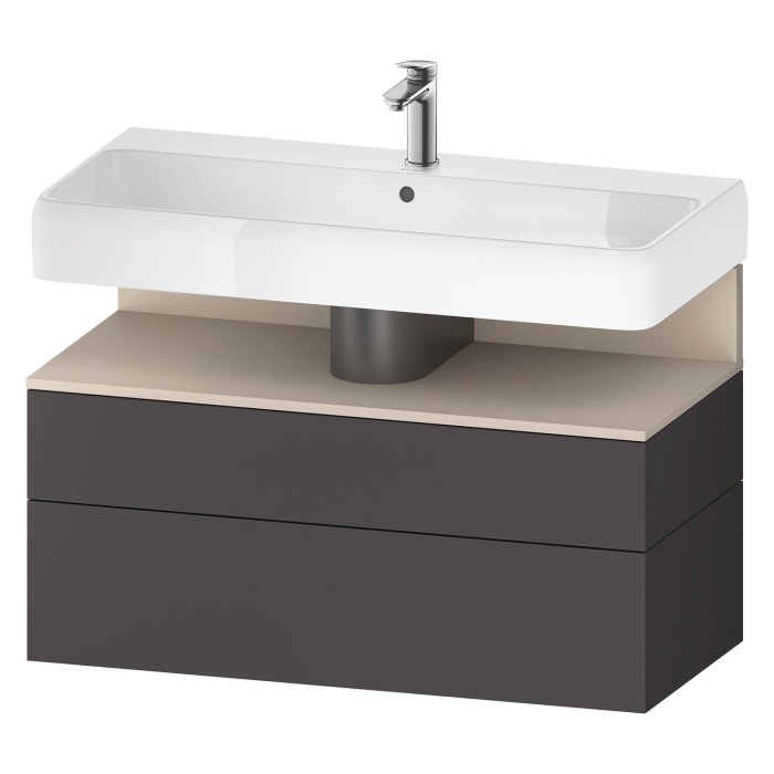 Duravit Qatego Waschtischunterschrank 99 x 59 cm, 2 Auszüge, mit LED Beleuchtung