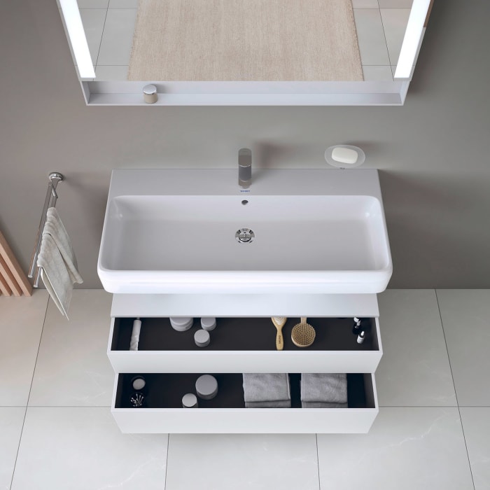 Duravit Qatego Waschtischunterschrank 99 x 59 cm, 2 Auszüge, mit LED Beleuchtung