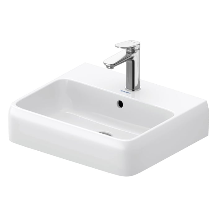 Duravit Qatego Waschtisch 50 x 42 cm geschliffen, 1 Hahnloch