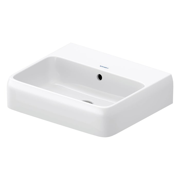 Duravit Qatego Waschtisch 50 x 42 cm geschliffen, ohne Hahnloch, mit HygieneGlace