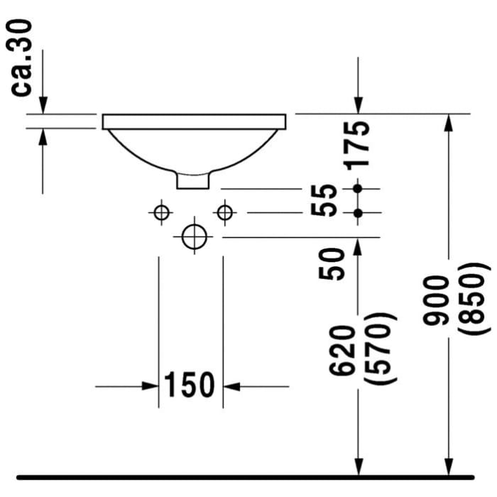 Duravit Architec Einbauwaschtisch 40 cm