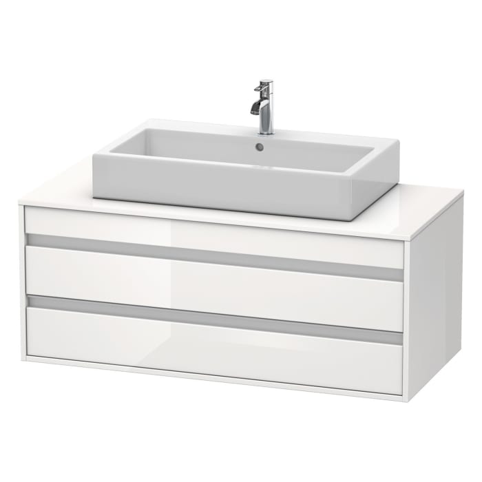 Duravit Ketho Waschtischunterbau 120 cm wandhängend, 2 Auszügen, für 1 Aufsatzbecken mittig