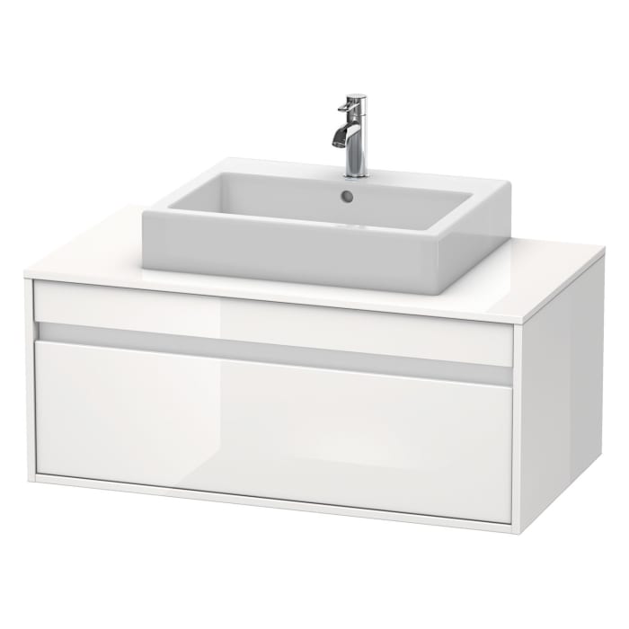 Duravit Ketho Waschtischunterbau 100 cm wandhängend, 1 Auszug, für 1 Aufsatzbecken mittig