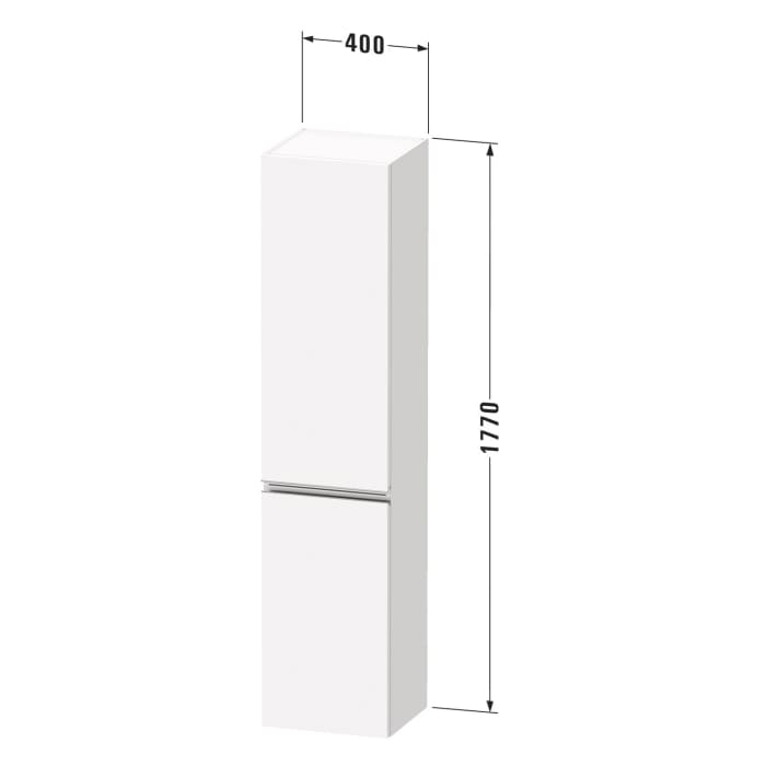 Duravit Sivida Hochschrank 40 x 177 cm mit 2 Türen, Anschlag links