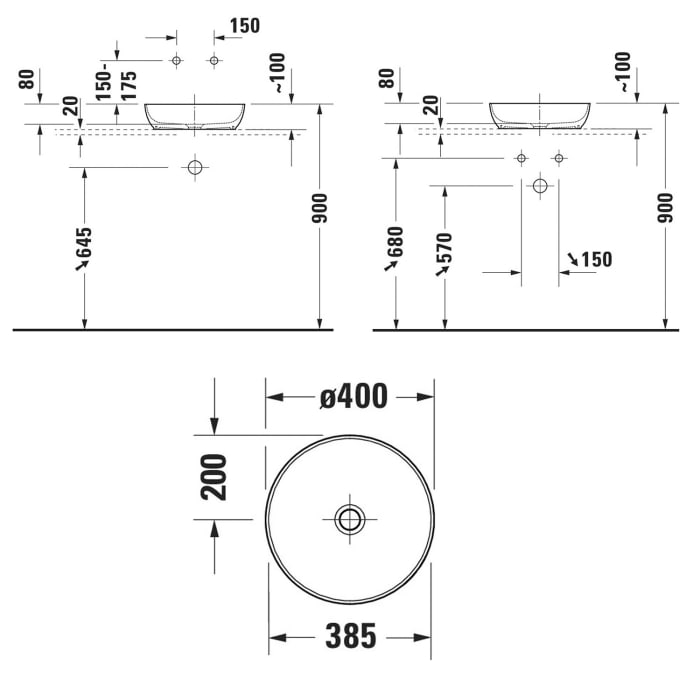 Duravit Sivida Waschtisch mit Konsole 68 x 50 cm