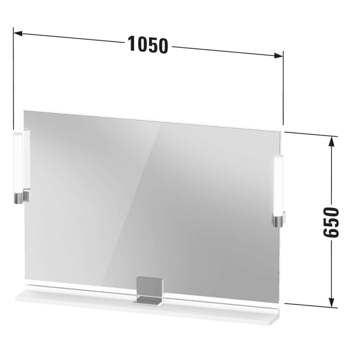 Duravit Sivida Spiegel 105 x 65 cm