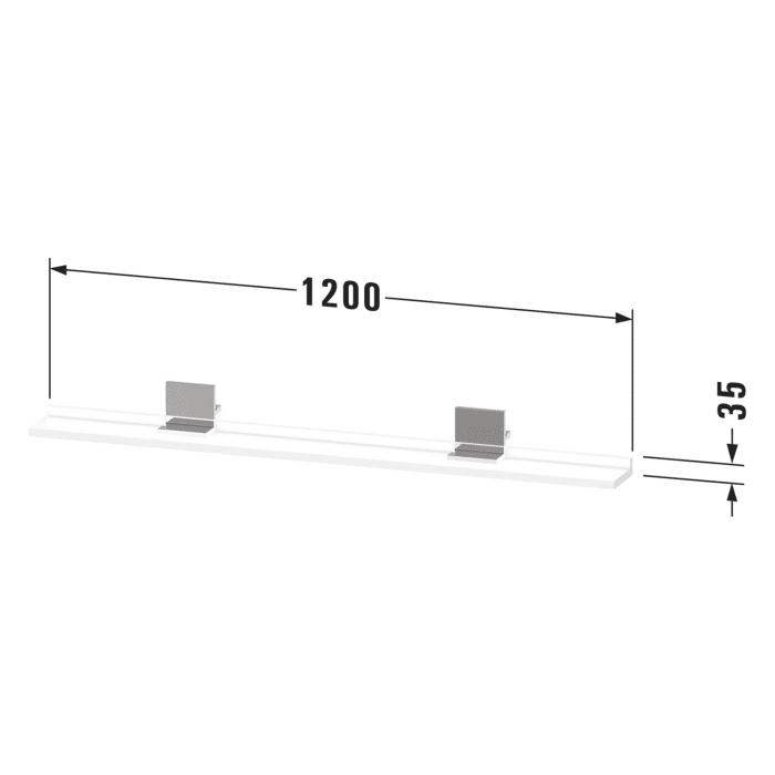 Duravit Sivida Ablage 120 x 11,5 cm