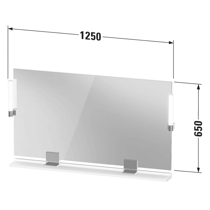 Duravit Sivida Spiegel 125 x 65 cm