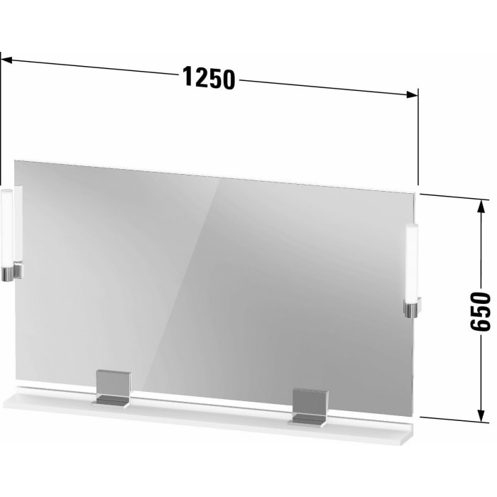 Duravit Sivida Spiegel 125 x 65 cm