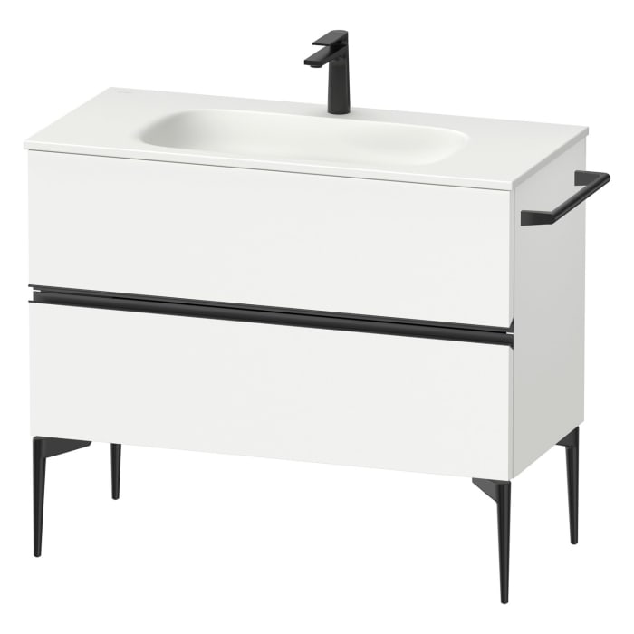 Duravit Sivida Waschtischunterbau bodenstehend 101 x 59,2 cm mit 2 Auszügen