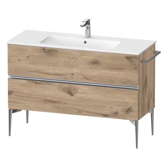 Duravit Sivida Waschtischunterbau bodenstehend 121 x 59,1 cm mit 2 Auszügen