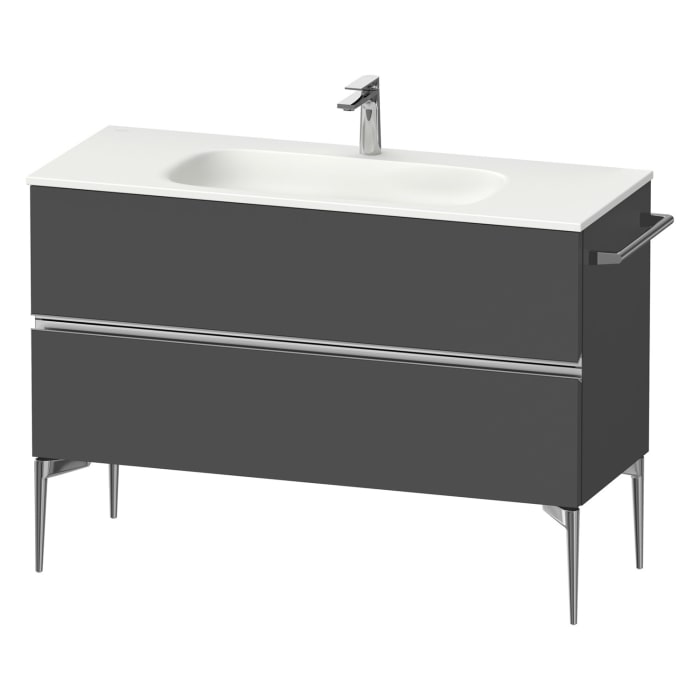 Duravit Sivida Waschtischunterbau bodenstehend 121 x 59,2 cm mit 2 Auszügen