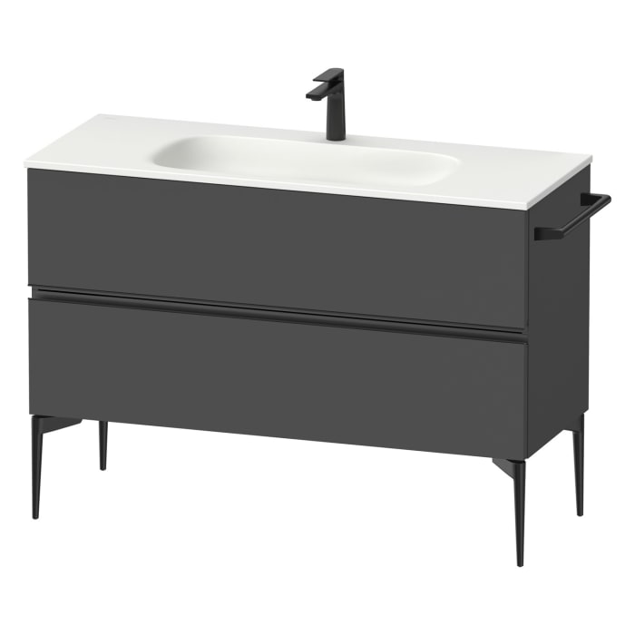Duravit Sivida Waschtischunterbau bodenstehend 121 x 59,2 cm mit 2 Auszügen