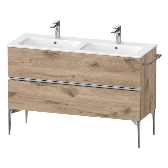 Duravit Sivida Waschtischunterbau bodenstehend 128 x 59,1 cm mit 2 Auszügen
