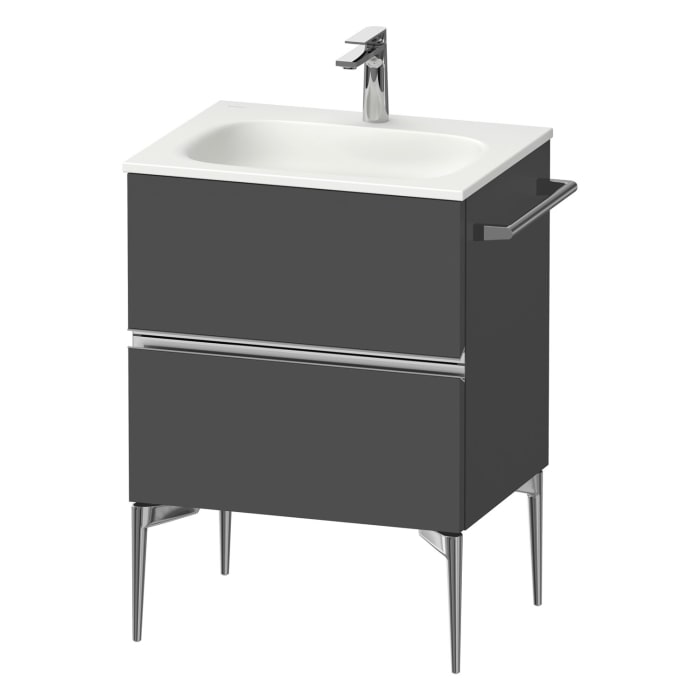 Duravit Sivida Waschtischunterbau bodenstehend 61 x 59,2 cm mit 2 Auszügen