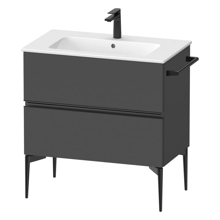 Duravit Sivida Waschtischunterbau bodenstehend 81 x 59,1 cm mit 2 Auszügen