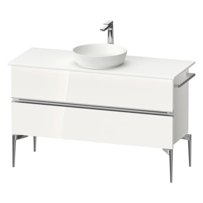 Duravit Sivida Konsolenwaschtischunterbau bodenstehend 124,5 x 54,8 cm mit 2 Auszügen