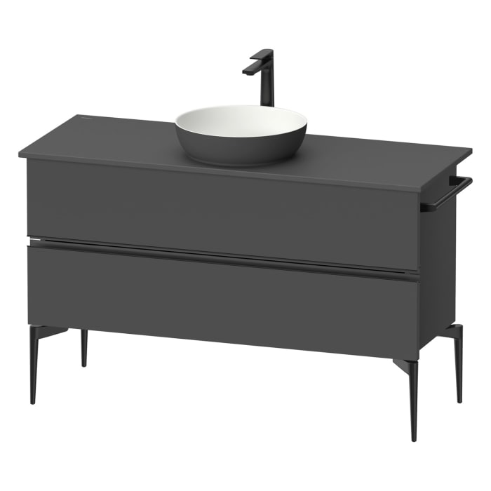 Duravit Sivida Konsolenwaschtischunterbau bodenstehend 124,5 x 54,8 cm mit 2 Auszügen