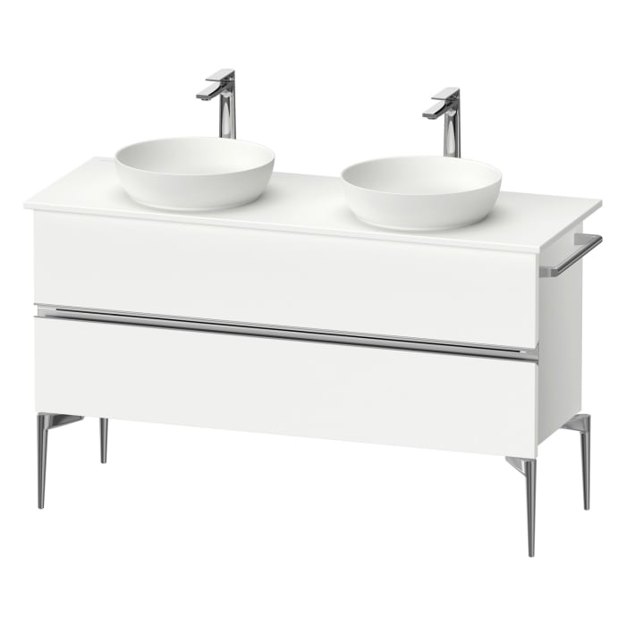 Duravit Sivida Konsolenwaschtischunterbau bodenstehend 131,5 x 54,8 cm mit 2 Auszügen