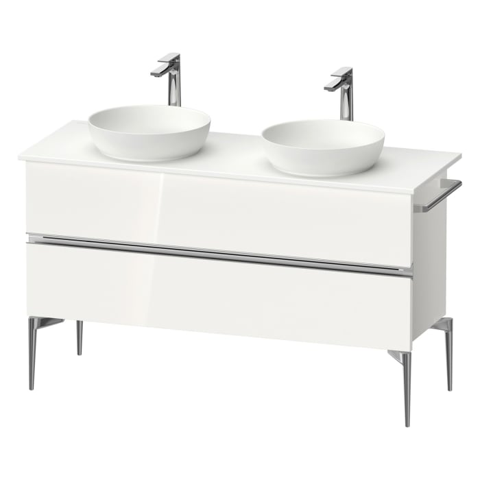 Duravit Sivida Konsolenwaschtischunterbau bodenstehend 131,5 x 54,8 cm mit 2 Auszügen