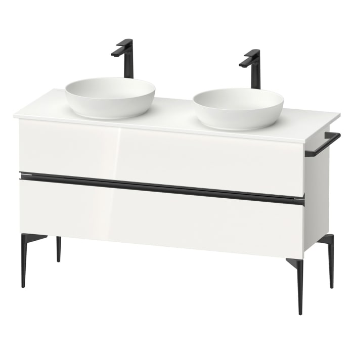 Duravit Sivida Konsolenwaschtischunterbau bodenstehend 131,5 x 54,8 cm mit 2 Auszügen