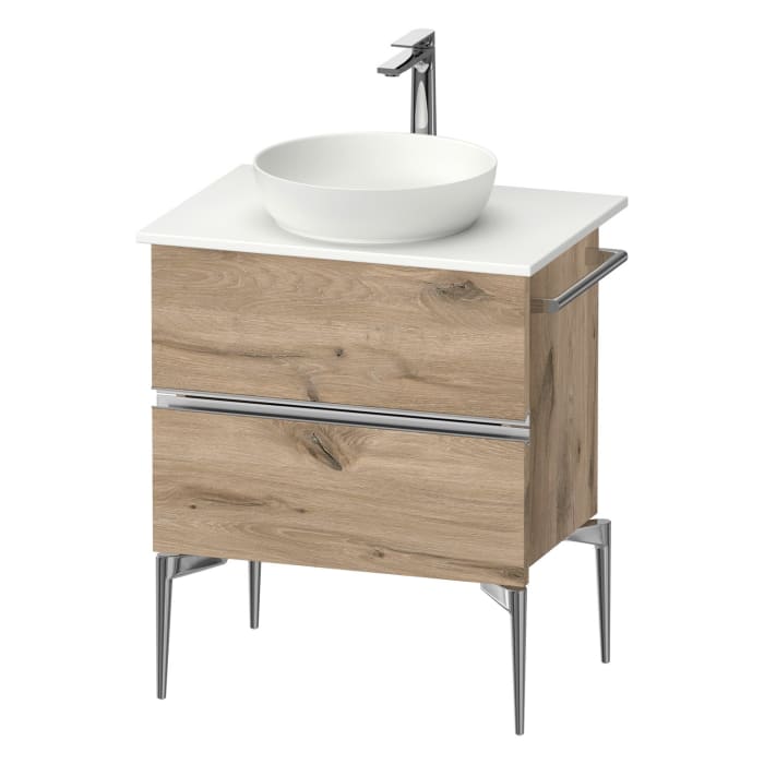 Duravit Sivida Konsolenwaschtischunterbau bodenstehend 64,5 x 54,8 cm mit 2 Auszügen