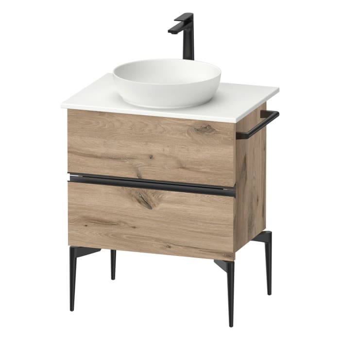 Duravit Sivida Konsolenwaschtischunterbau bodenstehend 64,5 x 54,8 cm mit 2 Auszügen