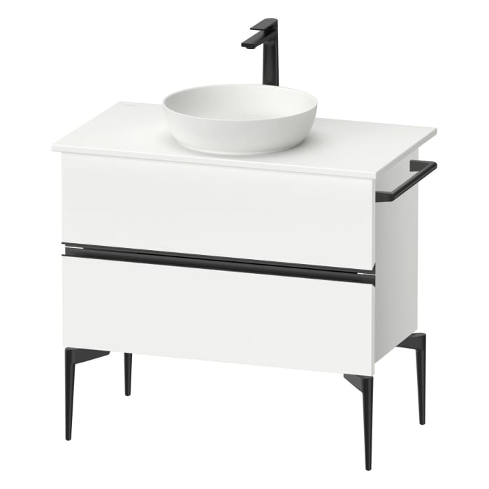 Duravit Sivida Konsolenwaschtischunterbau bodenstehend 84,5 x 54,8 cm mit 2 Auszügen