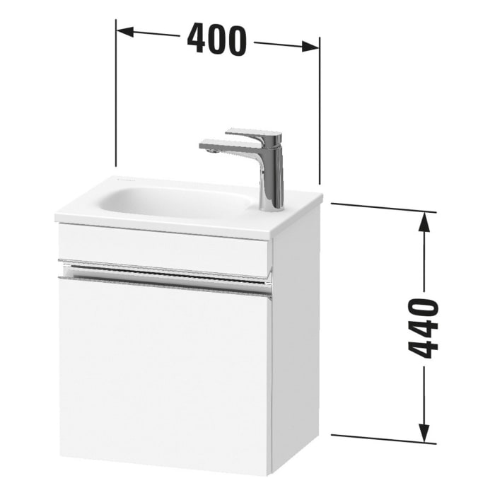 Duravit Sivida Waschtischunterbau wandhängend 40 x 44 cm mit 1 Tür