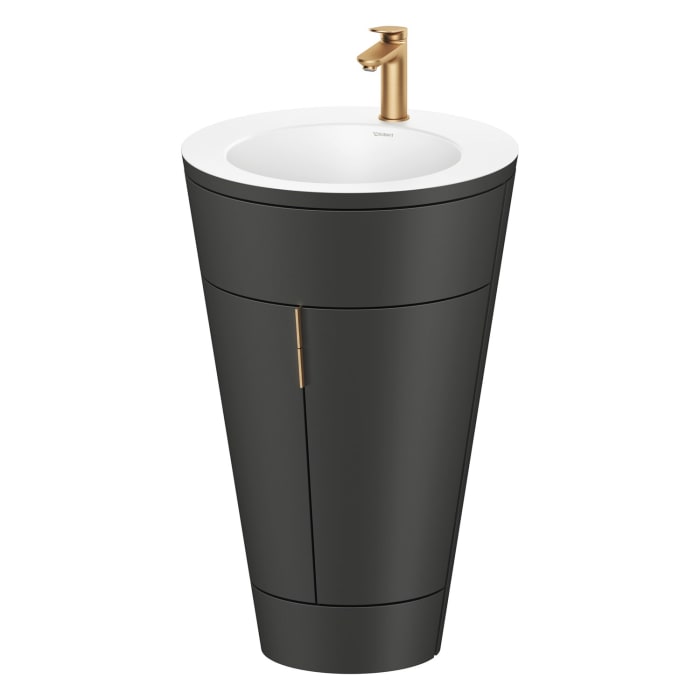 Duravit Starck 1 c-bonded Waschtisch mit Unterschrank bodenstehend, 2 Türen und Innenbeleuchtung