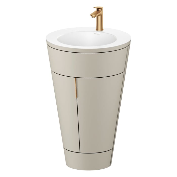 Duravit Starck 1 c-bonded Waschtisch mit Unterschrank bodenstehend, 2 Türen