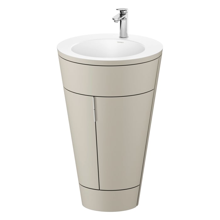 Duravit Starck 1 c-bonded Waschtisch mit Unterschrank bodenstehend, 2 Türen und Innenbeleuchtung