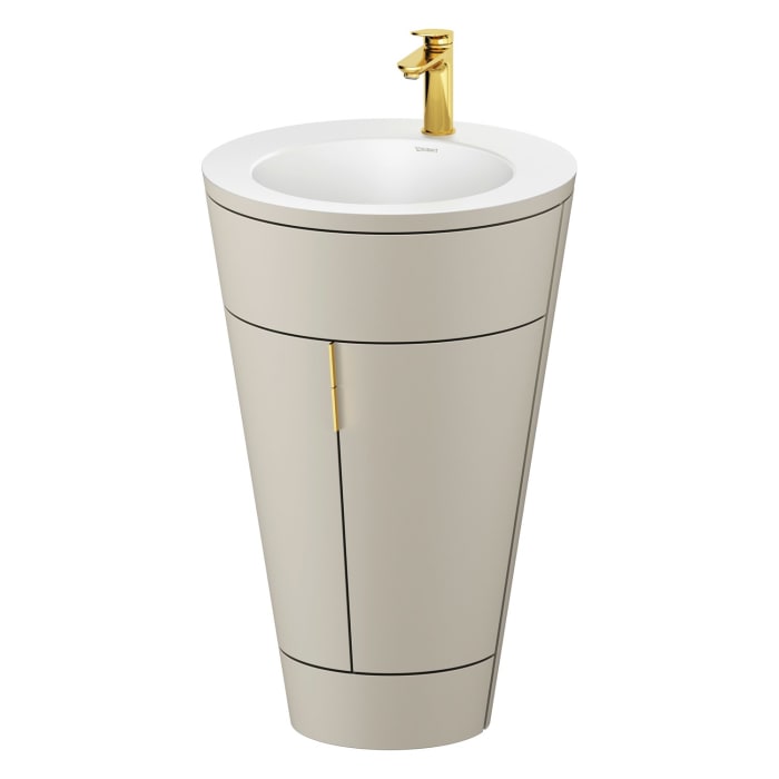 Duravit Starck 1 c-bonded Waschtisch mit Unterschrank bodenstehend, 2 Türen