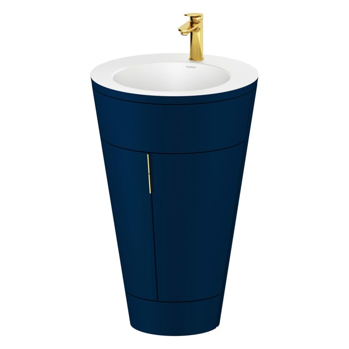 Duravit Starck 1 c-bonded Waschtisch mit Unterschrank bodenstehend, 2 Türen und Innenbeleuchtung