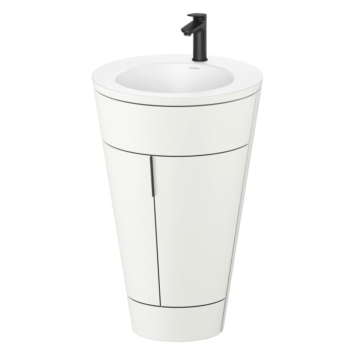 Duravit Starck 1 c-bonded Waschtisch mit Unterschrank bodenstehend, 2 Türen und Innenbeleuchtung