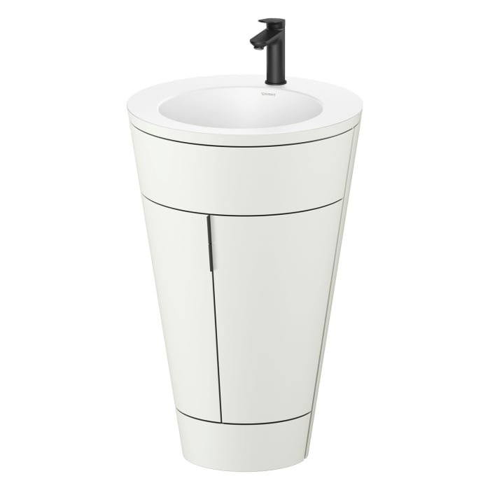 Duravit Starck 1 c-bonded Waschtisch mit Unterschrank bodenstehend, 2 Türen und Innenbeleuchtung