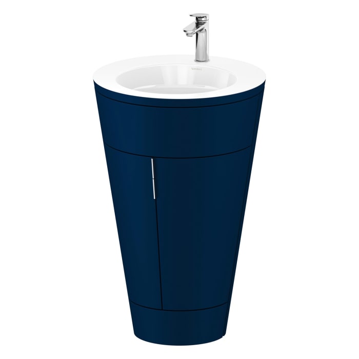 Duravit Starck 1 c-bonded Waschtisch mit Unterschrank bodenstehend, 2 Türen und Innenbeleuchtung